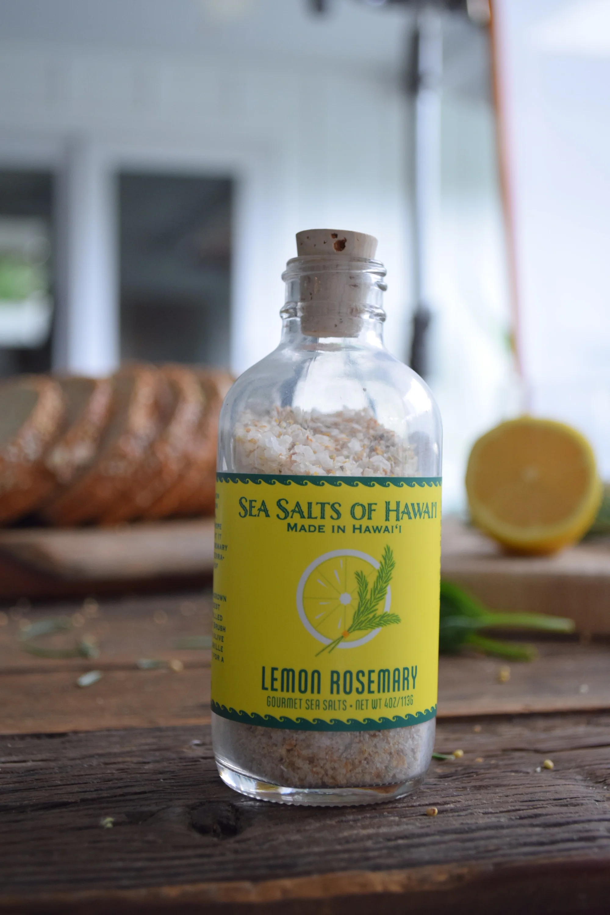Lemon Rosemary Hawaiian Sea Salt - 4 ounce bottle - Image 3